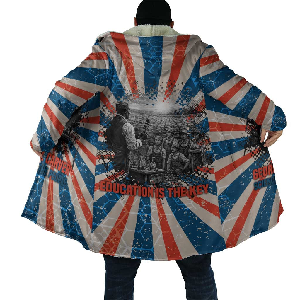 George Washington Carver Cloak with Science Teaching Scene, Education Is the Key Quote - African Pride