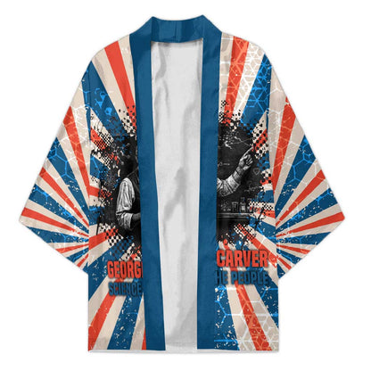 George Washington Carver Kimono with Science Teaching Scene, Education Is the Key Quote - African Pride