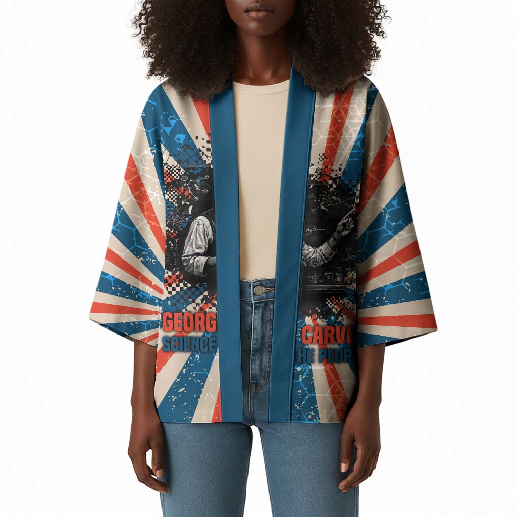 George Washington Carver Kimono with Science Teaching Scene, Education Is the Key Quote - African Pride