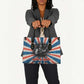 George Washington Carver Leather Bag with Science Teaching Scene, Education Is the Key Quote - African Pride
