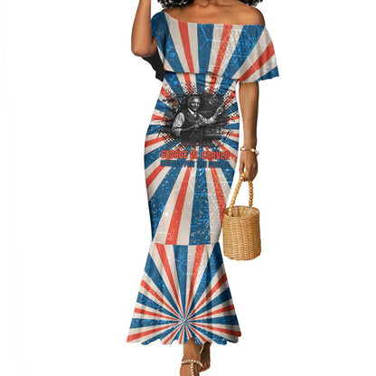 George Washington Carver Mermaid Dress with Science Teaching Scene, Education Is the Key Quote - African Pride