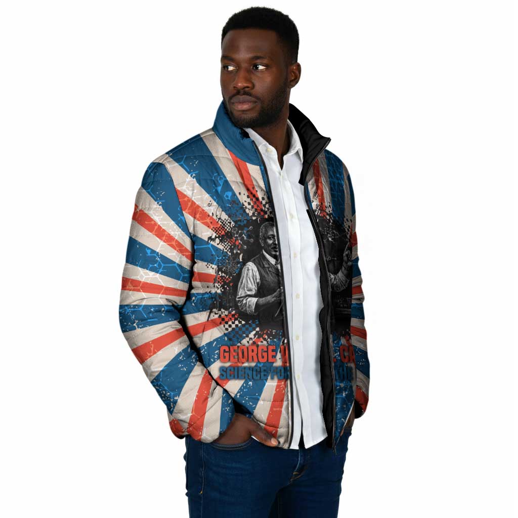 George Washington Carver Padded Jacket with Science Teaching Scene, Education Is the Key Quote - African Pride