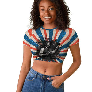 George Washington Carver Raglan Cropped T shirt with Science Teaching Scene, Education Is the Key Quote - African Pride