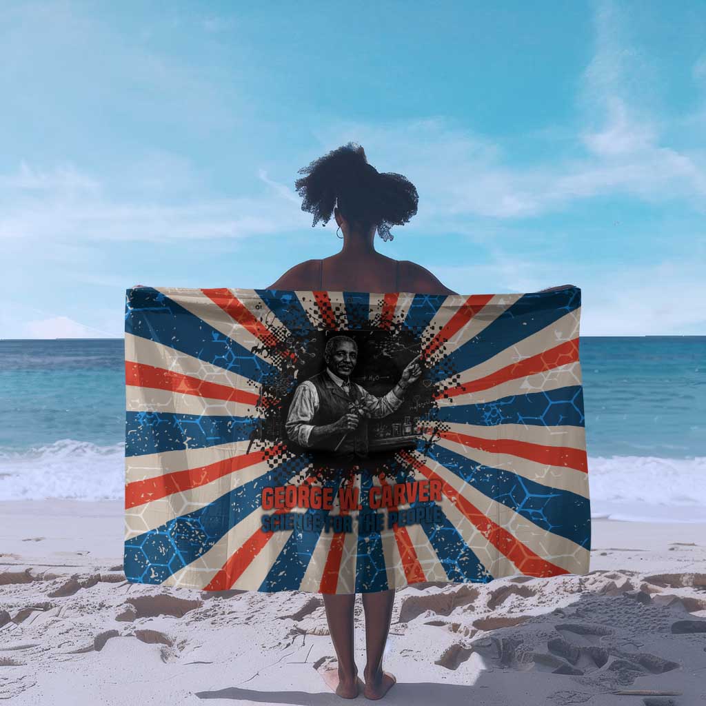 George Washington Carver Sarong with Science Teaching Scene, Education Is the Key Quote - African Pride