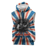 George Washington Carver Sleeveless Zip Hoodie with Science Teaching Scene, Education Is the Key Quote - African Pride