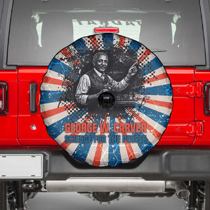George Washington Carver Spare Tire Cover with Science Teaching Scene, Education Is the Key Quote - African Pride