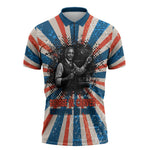 George Washington Carver Zipper Polo Shirt with Science Teaching Scene, Education Is the Key Quote - African Pride