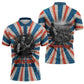 George Washington Carver Zipper Polo Shirt with Science Teaching Scene, Education Is the Key Quote - African Pride
