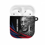 George Washington Carver AirPods Case with Tree Portrait Illustration, Nature Is the Greatest Teacher Quote - African Pride