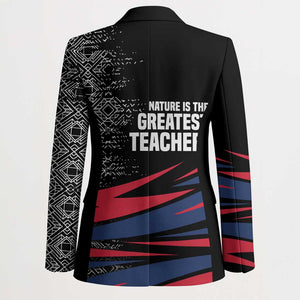 George Washington Carver Blazer with Tree Portrait Illustration, Nature Is the Greatest Teacher Quote - African Pride