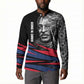 George Washington Carver Button Sweatshirt with Tree Portrait Illustration, Nature Is the Greatest Teacher Quote