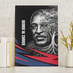 George Washington Carver Canvas Wall Art with Tree Portrait Illustration, Nature Is the Greatest Teacher Quote - African Pride