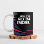 George Washington Carver Ceramic Mug with Tree Portrait Illustration, Nature Is the Greatest Teacher Quote - African Pride