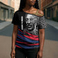 George Washington Carver Cross Shoulder Shirt with Tree Portrait Illustration, Nature Is the Greatest Teacher Quote - African Pride