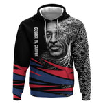 George Washington Carver Hoodie with Tree Portrait Illustration, Nature Is the Greatest Teacher Quote - African Pride