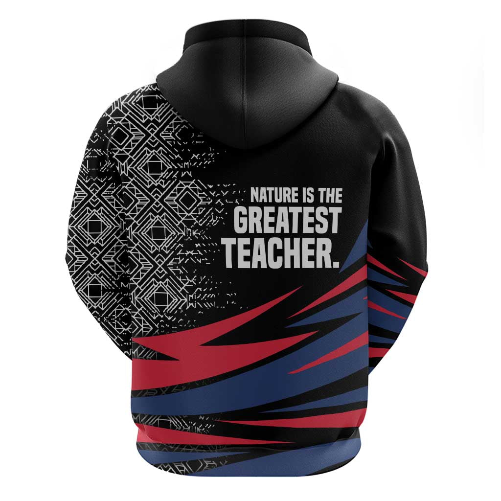 George Washington Carver Hoodie with Tree Portrait Illustration, Nature Is the Greatest Teacher Quote - African Pride