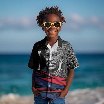 George Washington Carver Kid Hawaiian Shirt with Tree Portrait Illustration, Nature Is the Greatest Teacher Quote - African Pride