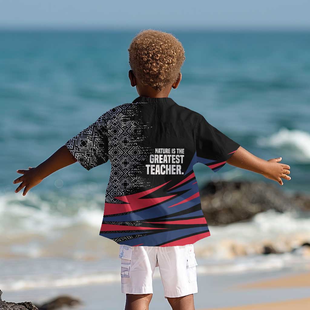 George Washington Carver Kid Hawaiian Shirt with Tree Portrait Illustration, Nature Is the Greatest Teacher Quote - African Pride