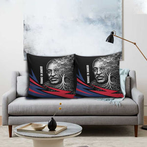 George Washington Carver Pillow Cover with Tree Portrait Illustration, Nature Is the Greatest Teacher Quote - African Pride