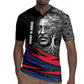 George Washington Carver Rugby Jersey with Tree Portrait Illustration, Nature Is the Greatest Teacher Quote - African Pride
