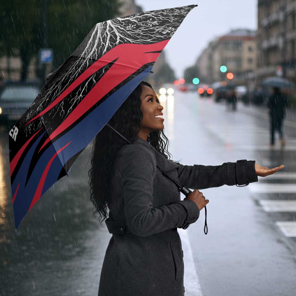 George Washington Carver Umbrella with Tree Portrait Illustration, Nature Is the Greatest Teacher Quote - African Pride