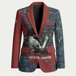 Katherine Johnson Blazer with Chalkboard Math Scene, Verify the Numbers Quote and Space Orbit - African Pride