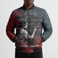 Katherine Johnson Bomber Puffer Jacket with Chalkboard Math Scene, Verify the Numbers Quote and Space Orbit - African Pride