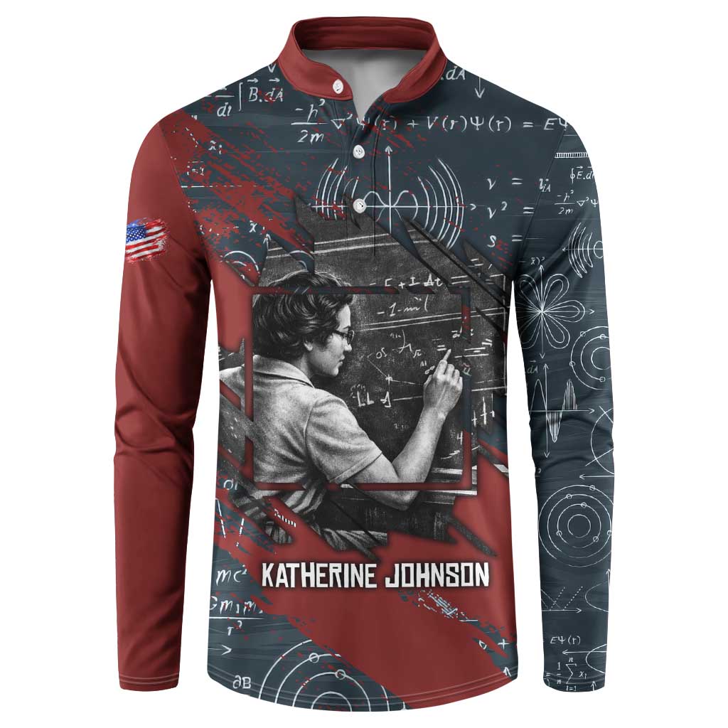 Katherine Johnson Button Sweatshirt with Chalkboard Math Scene, Verify the Numbers Quote and Space Orbit