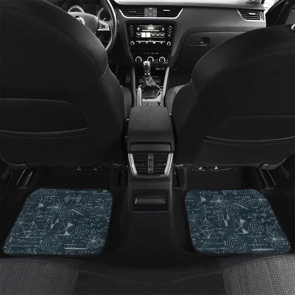 Katherine Johnson Car Mats with Chalkboard Math Scene, Verify the Numbers Quote and Space Orbit - African Pride