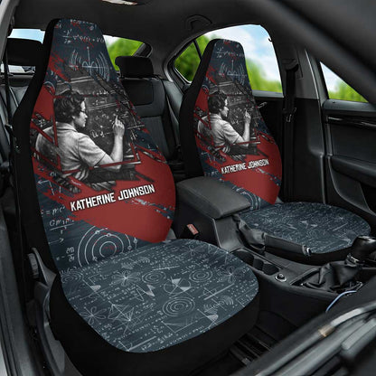 Katherine Johnson Car Seat Cover with Chalkboard Math Scene, Verify the Numbers Quote and Space Orbit - African Pride