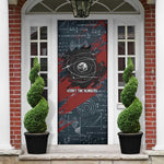Katherine Johnson Door Cover with Chalkboard Math Scene, Verify the Numbers Quote and Space Orbit - African Pride