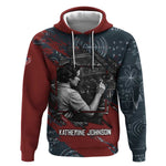 Katherine Johnson Hoodie with Chalkboard Math Scene, Verify the Numbers Quote and Space Orbit - African Pride