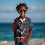 Katherine Johnson Kid Hawaiian Shirt with Chalkboard Math Scene, Verify the Numbers Quote and Space Orbit - African Pride