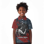 Katherine Johnson Kid Polo Shirt with Chalkboard Math Scene, Verify the Numbers Quote and Space Orbit - African Pride