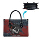 Katherine Johnson Leather Bag with Chalkboard Math Scene, Verify the Numbers Quote and Space Orbit - African Pride