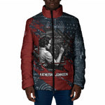 Katherine Johnson Padded Jacket with Chalkboard Math Scene, Verify the Numbers Quote and Space Orbit - African Pride