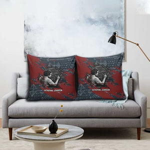 Katherine Johnson Pillow Cover with Chalkboard Math Scene, Verify the Numbers Quote and Space Orbit - African Pride