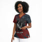 Katherine Johnson Scrub Top with Chalkboard Math Scene, Verify the Numbers Quote and Space Orbit - African Pride