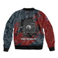 Katherine Johnson Sleeve Zip Bomber Jacket with Chalkboard Math Scene, Verify the Numbers Quote and Space Orbit - African Pride