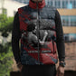 Katherine Johnson Sleeveless Puffer Jacket with Chalkboard Math Scene, Verify the Numbers Quote and Space Orbit - African Pride
