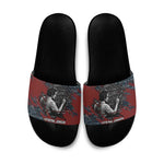 Katherine Johnson Slide Sandals with Chalkboard Math Scene, Verify the Numbers Quote and Space Orbit - African Pride