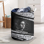 Katherine Johnson Laundry Basket with Orbital Space Portrait, Historic NASA Launch Dates and Physics - African Pride