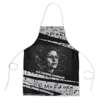 Katherine Johnson Apron with Orbital Space Portrait, Historic NASA Launch Dates and Physics - African Pride