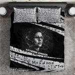 Katherine Johnson Bedding Set with Orbital Space Portrait, Historic NASA Launch Dates and Physics - African Pride