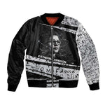 Katherine Johnson Bomber Jacket with Orbital Space Portrait, Historic NASA Launch Dates and Physics - African Pride