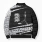 Katherine Johnson Bomber Puffer Jacket with Orbital Space Portrait, Historic NASA Launch Dates and Physics - African Pride