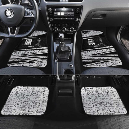 Katherine Johnson Car Mats with Orbital Space Portrait, Historic NASA Launch Dates and Physics - African Pride