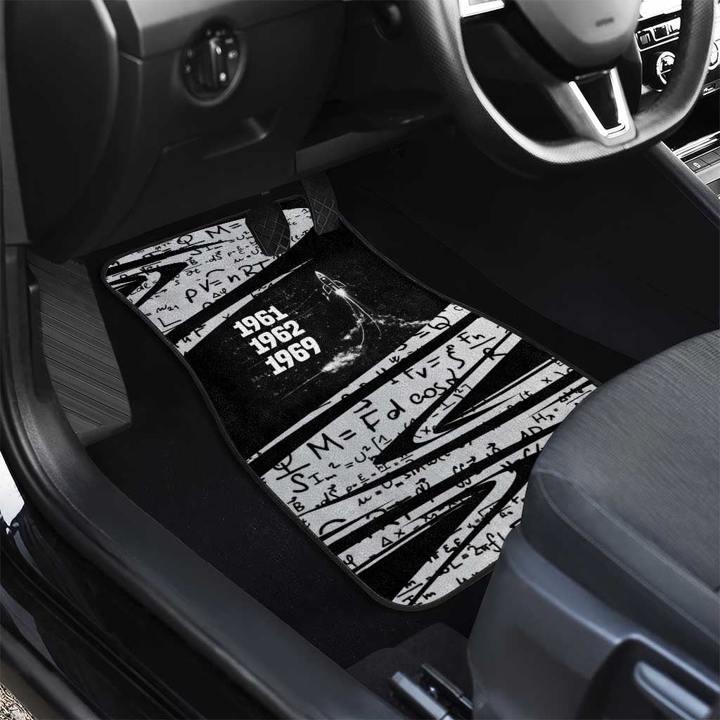 Katherine Johnson Car Mats with Orbital Space Portrait, Historic NASA Launch Dates and Physics - African Pride