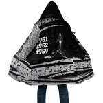 Katherine Johnson Cloak with Orbital Space Portrait, Historic NASA Launch Dates and Physics - African Pride