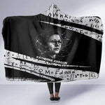 Katherine Johnson Hooded Blanket with Orbital Space Portrait, Historic NASA Launch Dates and Physics - African Pride